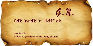 Göndör Márk névjegykártya